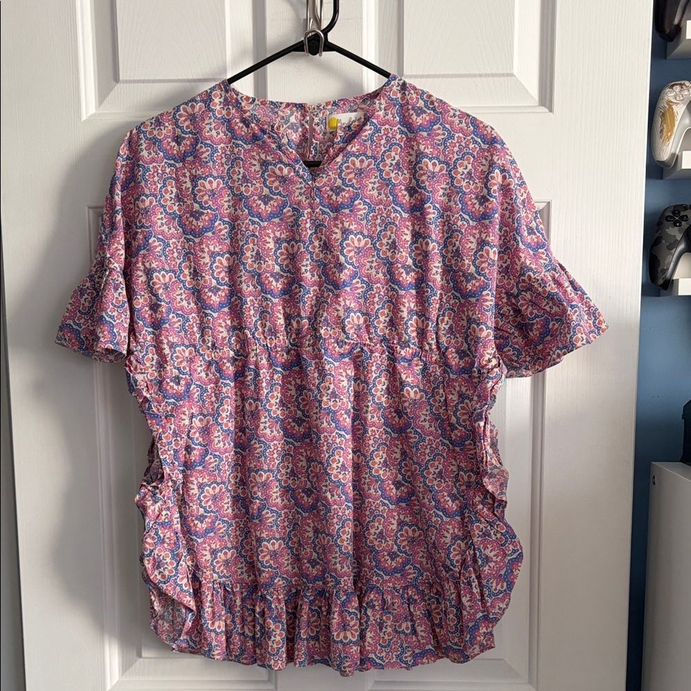 Mini Boden Girl’s Floral Printed Kafton Kimono Top Size 8-9Y
